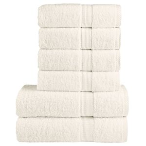 vidaXL Premium handdukar 6 st SOLUND gr&auml;ddvit 600 gsm