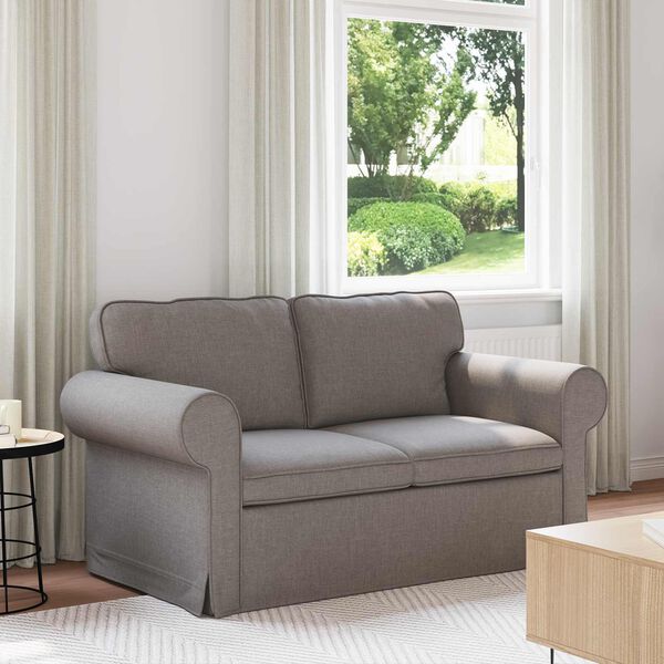 vidaXL Soffa Taupe 215 x 82 x 80 cm tyg