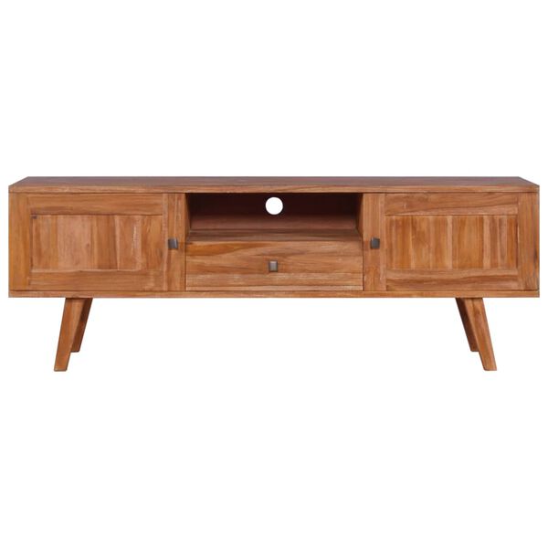 vidaXL TV-b&auml;nk 140x30x50 cm massiv teak