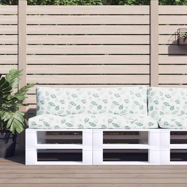 vidaXL Dynor till pallsoffa 2 st bladm&ouml;nster Oxford-tyg