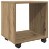 vidaXL Sk&aring;p med hjul ek 37x33x42,5 cm konstruerat tr&auml;
