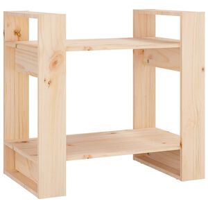 vidaXL Bokhylla/rumsavdelare 60x35x57 cm massiv furu