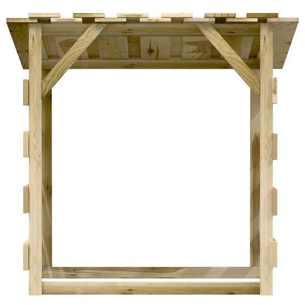 vidaXL Pergola med tak 3 delar 100x90x100 cm impregnerad furu