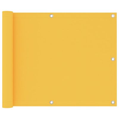 vidaXL Balkongskärm gul 75x500 cm oxfordtyg