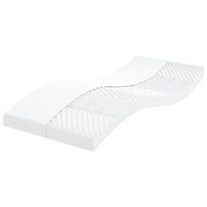 vidaXL Skummadrass vit 90x190 cm 7-zons h&aring;rdhet 20 ILD