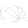 vidaXL Pooltak runt 376x188 cm PVC