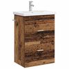 vidaXL Badrumsm&ouml;belset Gammalt tr&auml; 61 x 40 x 84,5 cm Konstruerat tr&auml;