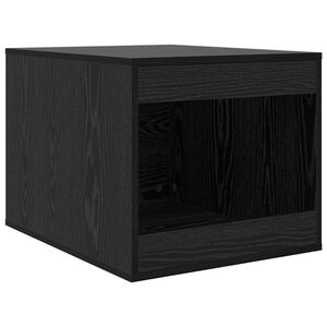 vidaXL Kattl&aring;da Inh&auml;gnad Svart Ek 47 x 59 x 42 cm Konstruerat tr&auml;