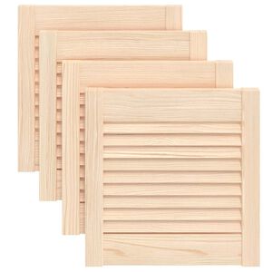 vidaXL Sk&aring;pluckor lamelldesign 4 st 39,5x39,4 cm massiv furu