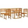 vidaXL Tr&auml;dg&aring;rds Bistro Set 6 pcs Brun Massivt Akaciatr&auml;
