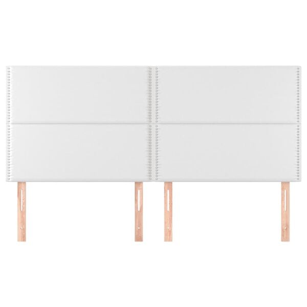 vidaXL Huvudgavel vit 180x5x118/128 cm konstl&auml;der
