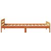 vidaXL S&auml;ngram utan madrass vaxbrun 75x190 cm massiv furu