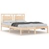 vidaXL S&auml;ngram massivt tr&auml; 140x190 cm