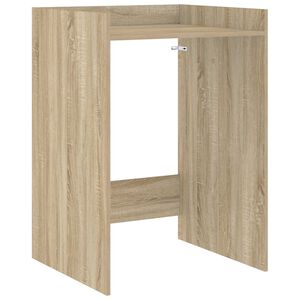 vidaXL Tv&auml;ttmaskinskabinet med lagring Sonoma-ek 67,5 x 62 x 97 cm