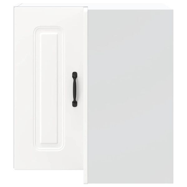 vidaXL Vägghörnskåp för kök Kalmar vit konstruerat trä