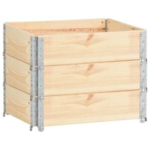 vidaXL Pallkrage 3 st 60x80 cm massiv furu