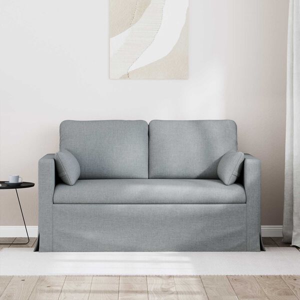 vidaXL Soffa 120cm Ljusgr&aring; Metall