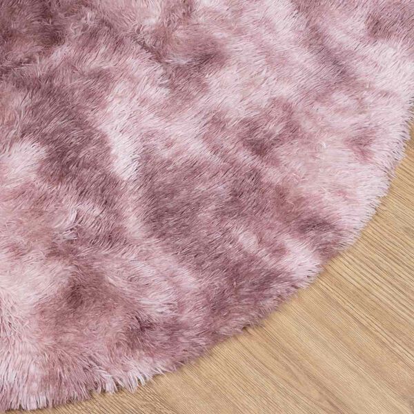 vidaXL Ryamatta med l&aring;ng lugg NAVARRA dammig rosa 240x240 cm polyester