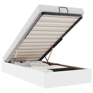 vidaXL Ottoman s&auml;ngram utan madrass vit 90x190 cm konstl&auml;der