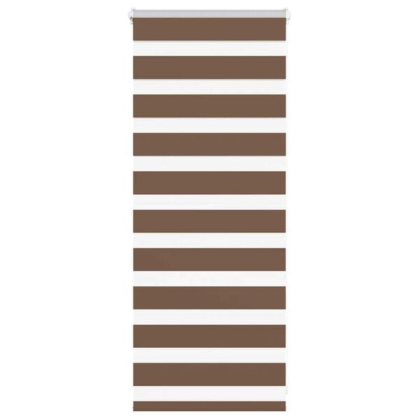 vidaXL Rullgardin zebra brun 60x100 cm tyg bredd 55,9 cm polyester