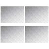 vidaXL Trappsteg Rektangul&auml;r 4 pcs Silver 70 x 50 cm Aluminium