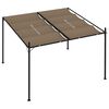 vidaXL Paviljong med inf&auml;llbart tak 300x300x233 cm taupe