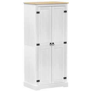 vidaXL Kl&auml;dkammare Vit 76 x 50 x 170 cm Massiv furu