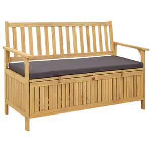 vidaXL F&ouml;rvaringsb&auml;nk med kudde med lagring med d&ouml;rr