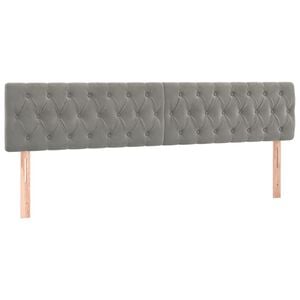 vidaXL S&auml;nggavlar ljusgr&aring; 200x7x78/88 cm sammet