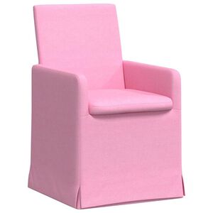vidaXL Matstolar 2 st tyg Rosa 57 x 67 x 95 cm