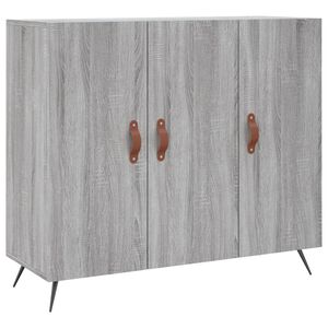 vidaXL Sk&auml;nk gr&aring; sonoma 90x34x80 cm konstruerat tr&auml;