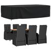 vidaXL Överdrag till trädgårdsmöbler svart 315x180x74 cm 420D oxford