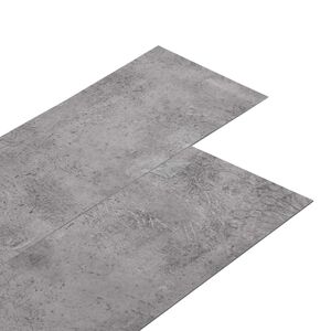 vidaXL Sj&auml;lvklistrande PVC-golvplankor Cement Brun 30,5 x 61 cm 28 st