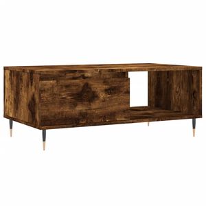 vidaXL Soffbord r&ouml;kf&auml;rgad ek 90x50x36,5 cm konstruerat tr&auml;