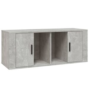 vidaXL Tv-b&auml;nk betonggr&aring; 100x35x40 cm konstruerat tr&auml;