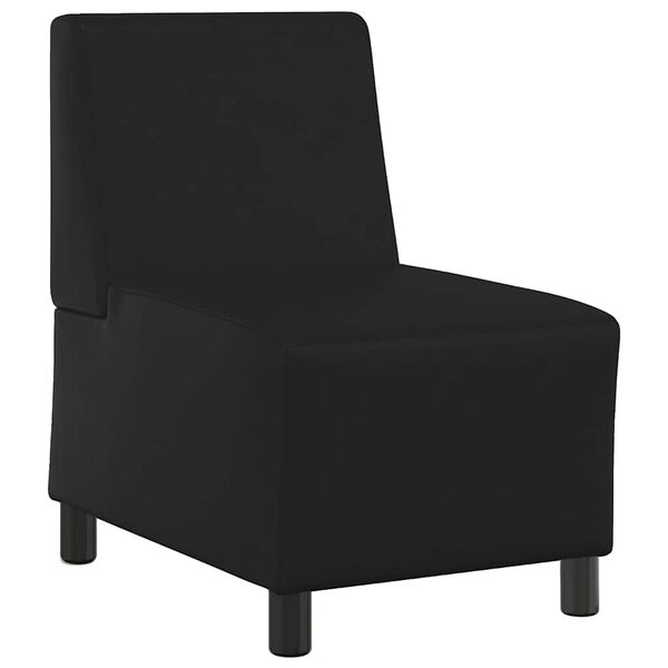 vidaXL | Modulsofa utan armstöd | Svart 55 x 74 x 82 cm Konstläder