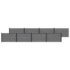 vidaXL St&auml;ngselpanel 8 pcs WPC och aluminium Gr&aring;