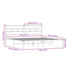 vidaXL Sängram utan madrass metall sonoma-ek 193x203 cm