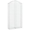 vidaXL Gabion b&aring;gformad 100x30x180/200 cm galvaniserat j&auml;rn