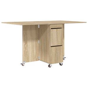 vidaXL Matbord 140 x 80 x 77 cm Konstruerat tr&auml; Sonoma-ek Rektangul&auml;r