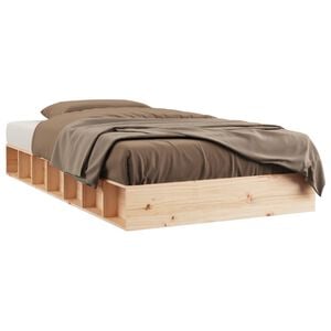 vidaXL S&auml;ngram massivt tr&auml; 75x190 cm