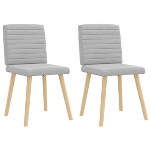 vidaXL Matstolar 2 st molngr&aring;tt tyg