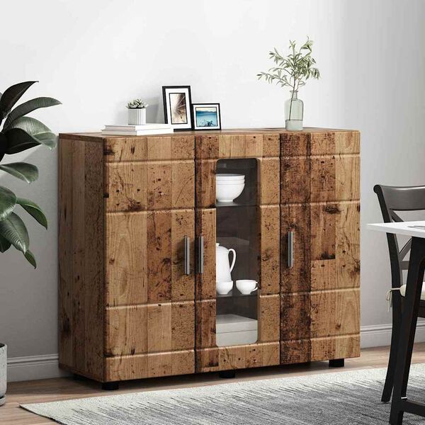 vidaXL Sideboard Gammalt trä 55,5 x 29 x 100 cm Konstruerat trä