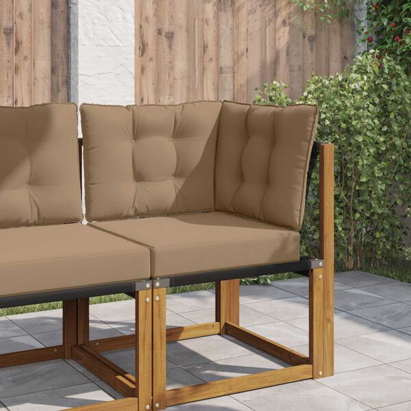 vidaXL Utomhus Soffa Kudde 3 pcs Taupe Polyester