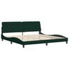 vidaXL Bed Frame without Mattress Dark Green 200x200 cm Velvet