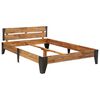 vidaXL Sängram massivt akaciaträ med borstad yta 120x200 cm