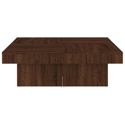 vidaXL Soffbord brun ek 90x90x28 cm konstruerat trä