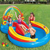 Intex Uppblåsbar pool Rainbow Ring Play Center 297x193x135 cm 57453NP