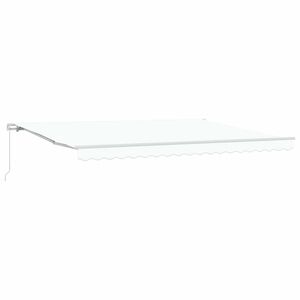 vidaXL Utdragbar markis Vit 450 x 350 x 165 cm Polyester och aluminium