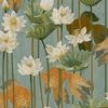 DUTCH WALLCOVERINGS Tapet fisk/blomma gr&ouml;n